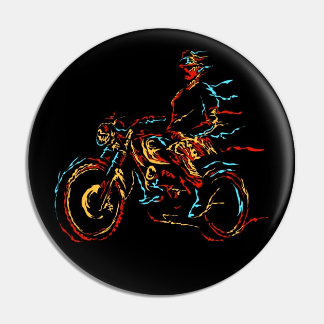 Abstract Motorcycle Pin by ManxHaven