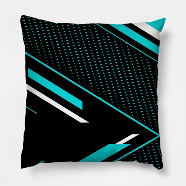 Geometrical with halftone line Design Pillow by Eskitus Fashion