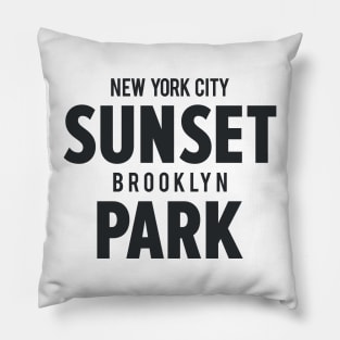 Sunset Park NYC - Urban Vibes Emblem for Trendsetters - Brooklyn Style Pillow