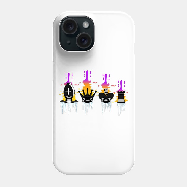 Sunset icy chess pieces Phone Case by Color by EM