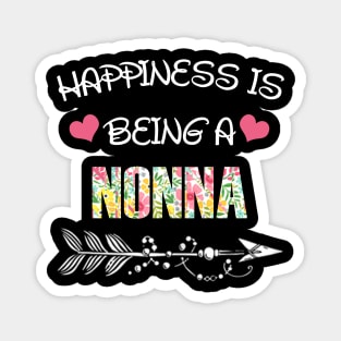 Happiness is being Nonna floral gift Magnet