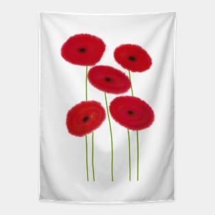 poppies, watercolor drawing Tapestry