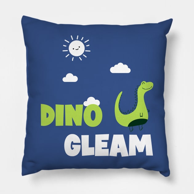 Dino Gleam Cute Dino Pillow by TV Dinners