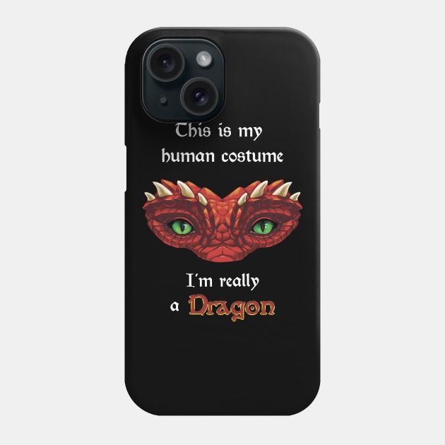 I'm really a Dragon - Red Phone Case by Nievaris