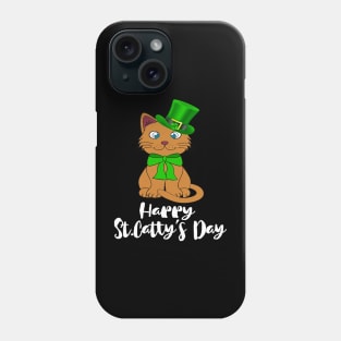 Happy St.Cattys Day Irish Patricks Day Leprechaun Cat Lover Phone Case