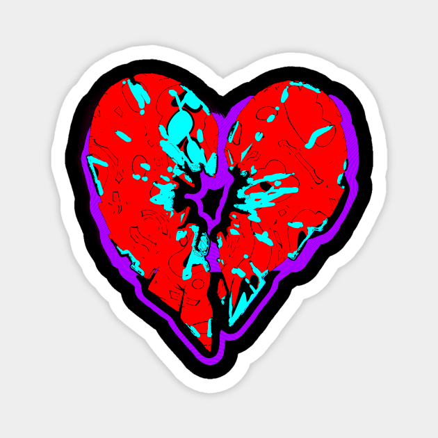 broken heart hyponotize Magnet by psanchez