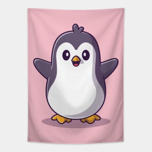 Cute Happy Penguin Tapestry