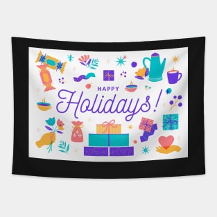 Happy Holidays Tapestry