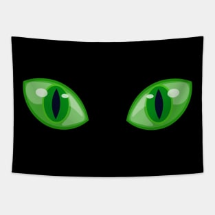 Green Cat Eyes Tapestry