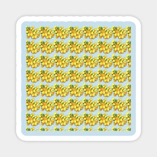 Yellow rose pattern Magnet