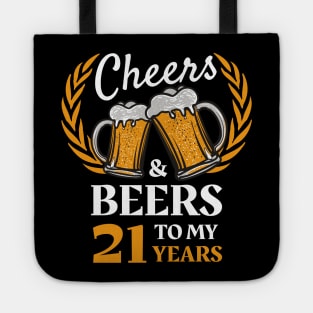 21st Birthday Gift Cheers And Beers Tote