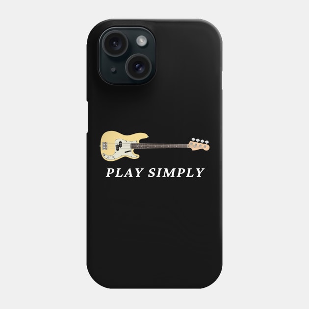 Play Simply Bass Guitar Buttercream Color Phone Case by nightsworthy