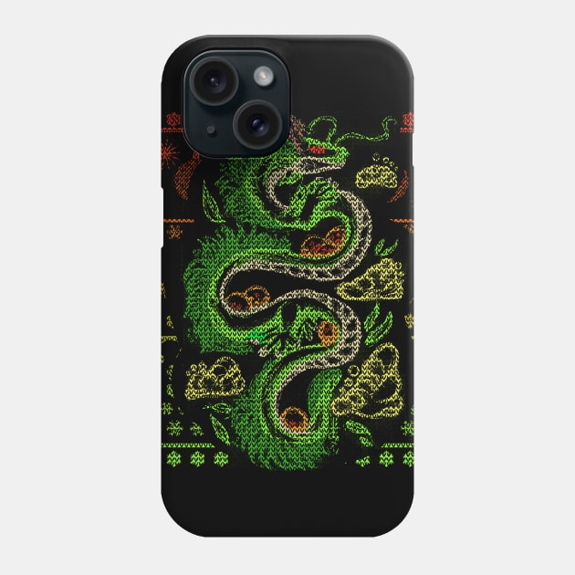 Ugly Christmas Dragon Sweater Phone Case by hybridgothica