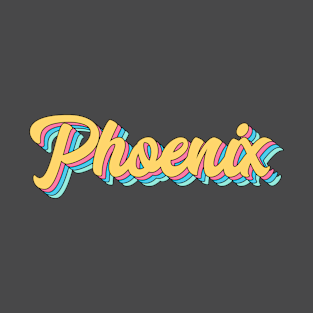 Phoenix Retro Yellow Script T-Shirt