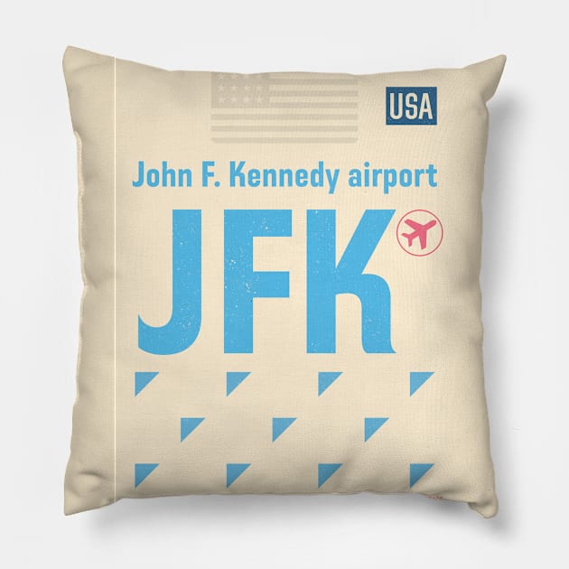 New York JFK 500 Pillow by Woohoo