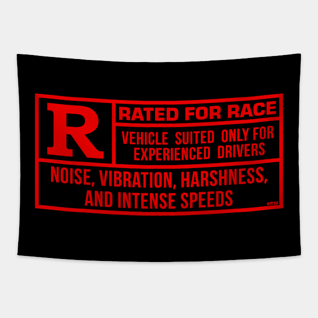 Rated R For Race - Black/Red Tapestry by hoddynoddy