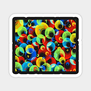 Rainbow Color Bubble Pattern Magnet