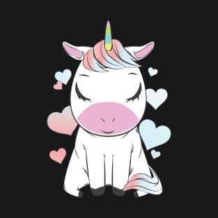 Cute Unicorn Heart T-Shirt T-Shirt