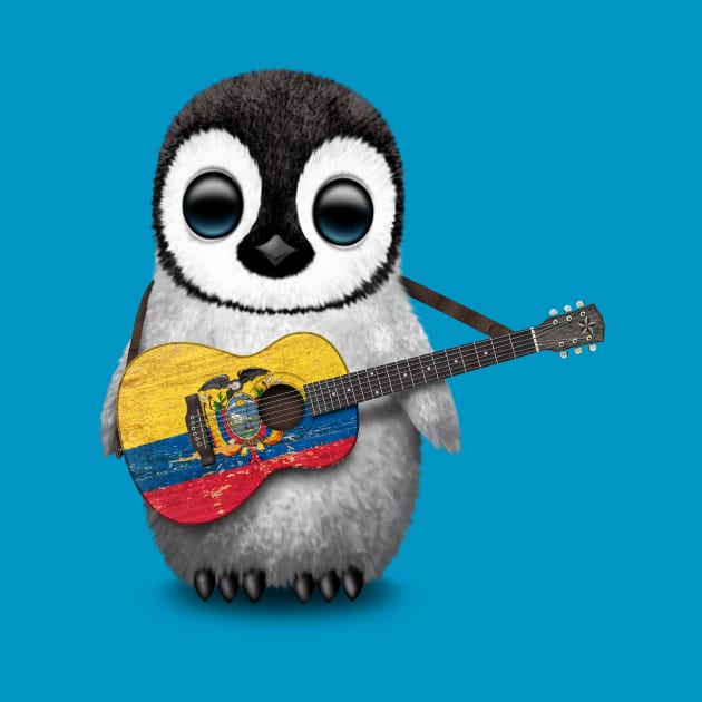 Baby Penguin Playing Ecuadorian Flag Guitar by jeffbartels