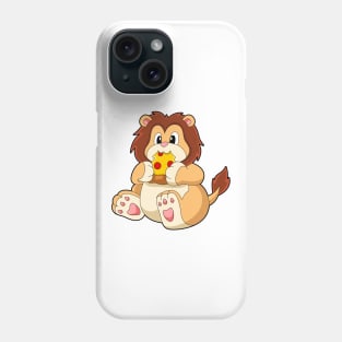 Lion with Piece of Salami Pizza Phone Case