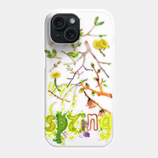 Spring leaves and branches Phone Case