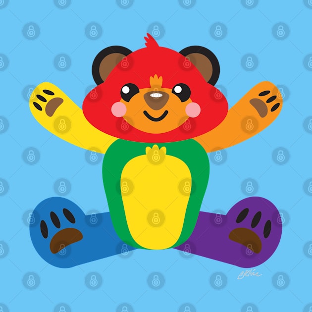 Inclusive Gay Pride flag Teddy Bear by CKline