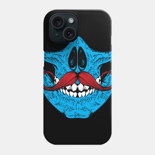Mustache you a question - Blue Red Curly Phone Case