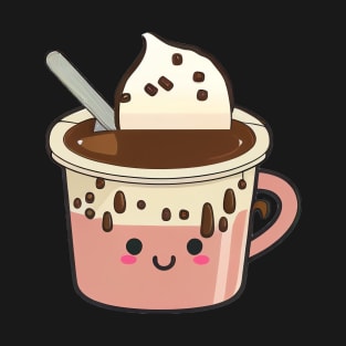 Smile Face Kawaii Cup of Coffee T-Shirt