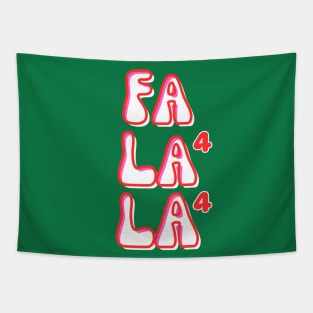 Fa La La La La - Fun Retro Math Christmas Carol Tapestry