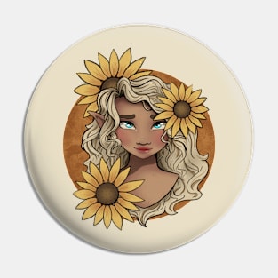 Sunflower fairy Pin