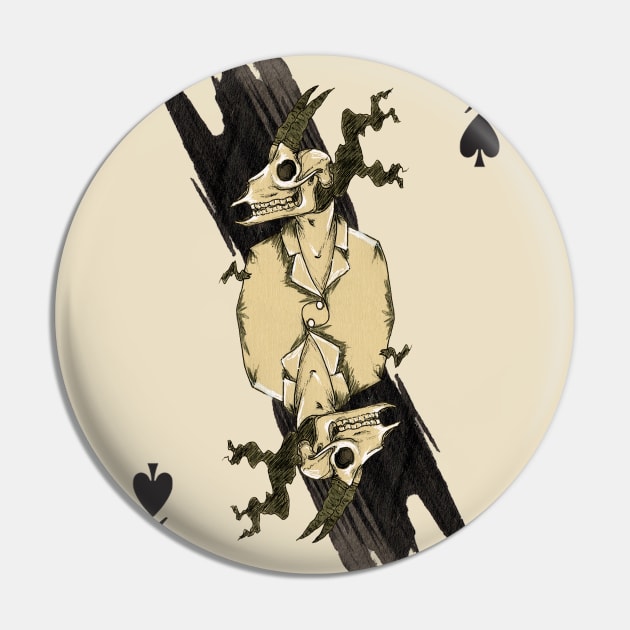 Headless Horseman - Jack of Spades Pin by finegoddamnit