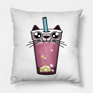 Boba Meow Tea Pillow