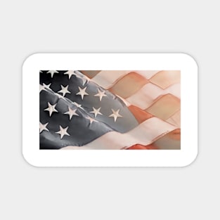 American Flag Paint Sticker Magnet