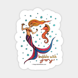 Bubble with Joy - Mermaid Mantras series Magnet
