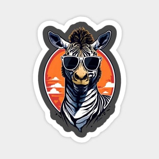 Funny Zebra art animal lover Magnet