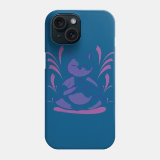 Meditating Cat in Purple and Pink Phone Case