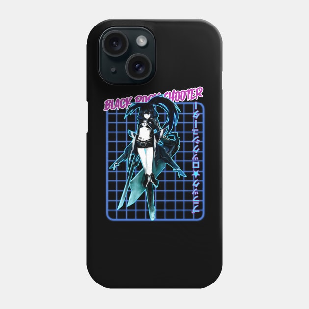 Echoes of the Void Black Rock Shooter's Journey Beyond Phone Case by Skateboarding Flaming Skeleton