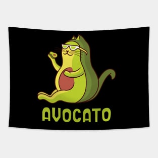 Avocato Funny Fat Kitty Tapestry