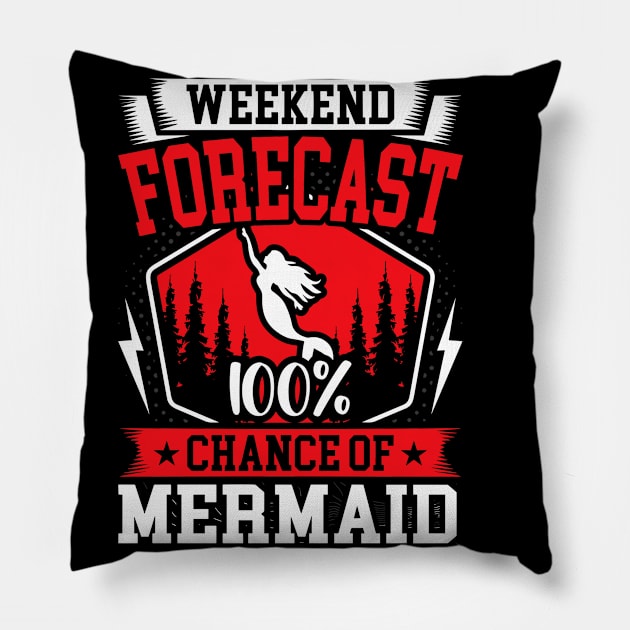 Weekend Forecast 100% Chance of Mermaid Pillow by rhazi mode plagget