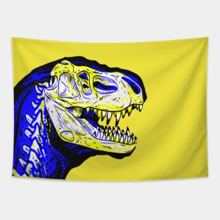 T-Rex Interactive Yellow&Blue Filter T-Shirt By Red&Blue Tapestry