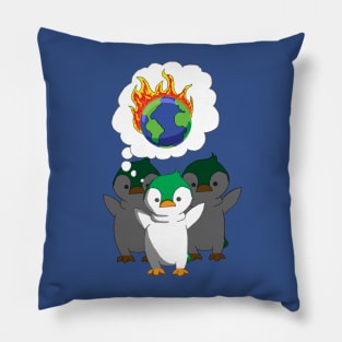 Destructive Penguins Pillow