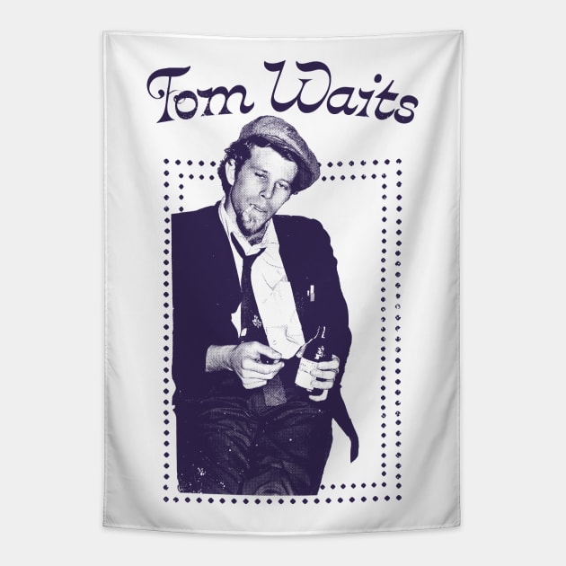 Tom Waits / Retro Style Design Tapestry by DankFutura