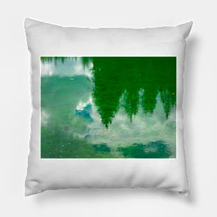 Green Lake - Reflections Pillow