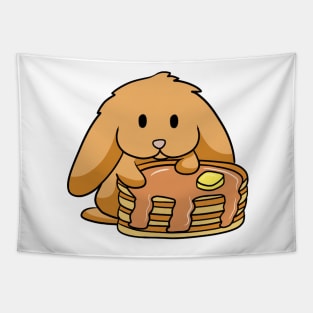 Cute Bunny Pancakes Tapestry