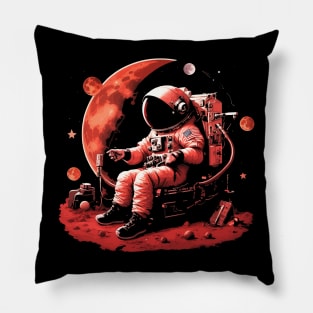 astronaut on Mars Pillow