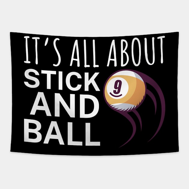 Its all about stick and ball Tapestry by maxcode