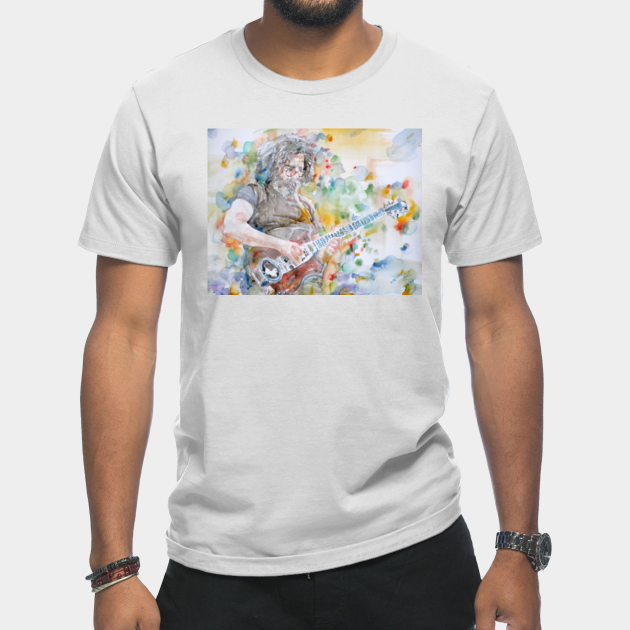 JERRY GARCIA watercolor portrait .3 - Jerry Garcia - T-Shirt