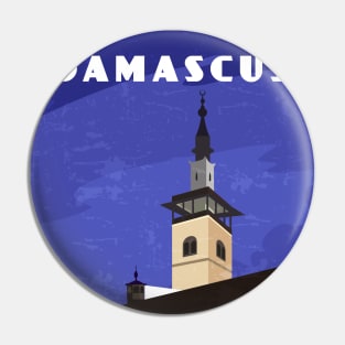 Damascus, Syria.Retro travel poster Pin