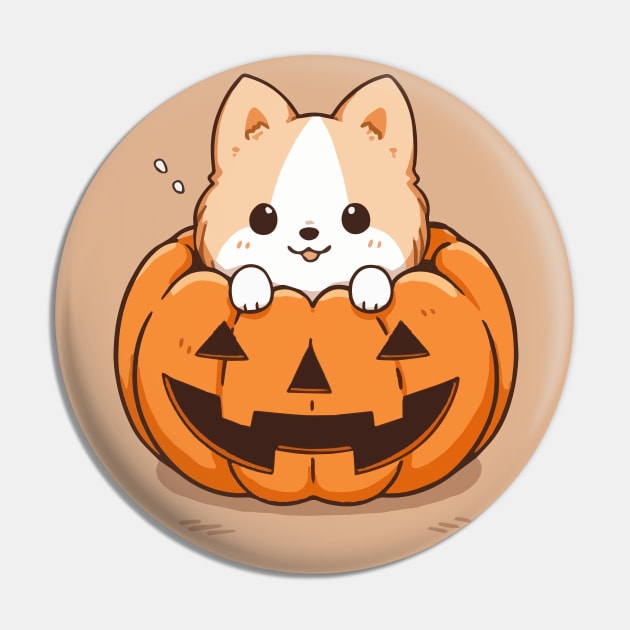 Puppy in a pumpkin Pin by etherElric