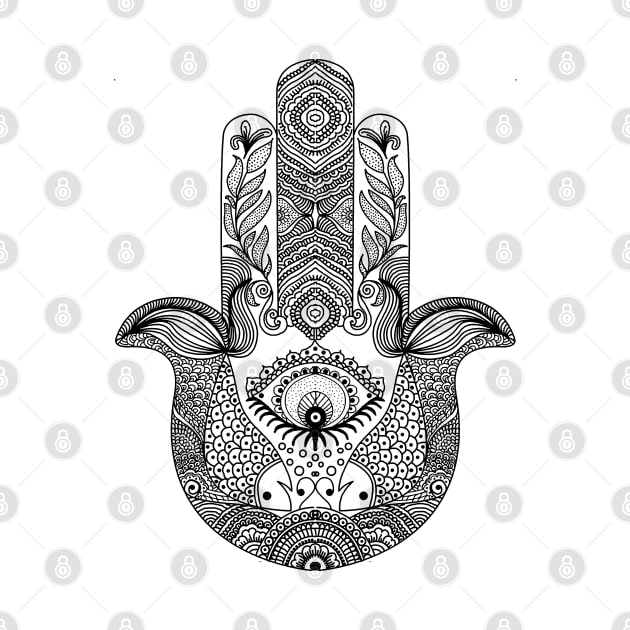 Hamsa Hand by swarna artz